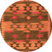 Machine Washable Southwestern Orange Country Area Rugs, wshcon3003org