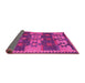 Sideview of Southwestern Pink Country Rug, con3003pnk