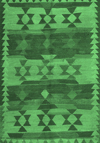 Southwestern Emerald Green Country Rug, con3003emgrn