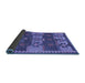 Sideview of Southwestern Blue Country Rug, con3003blu