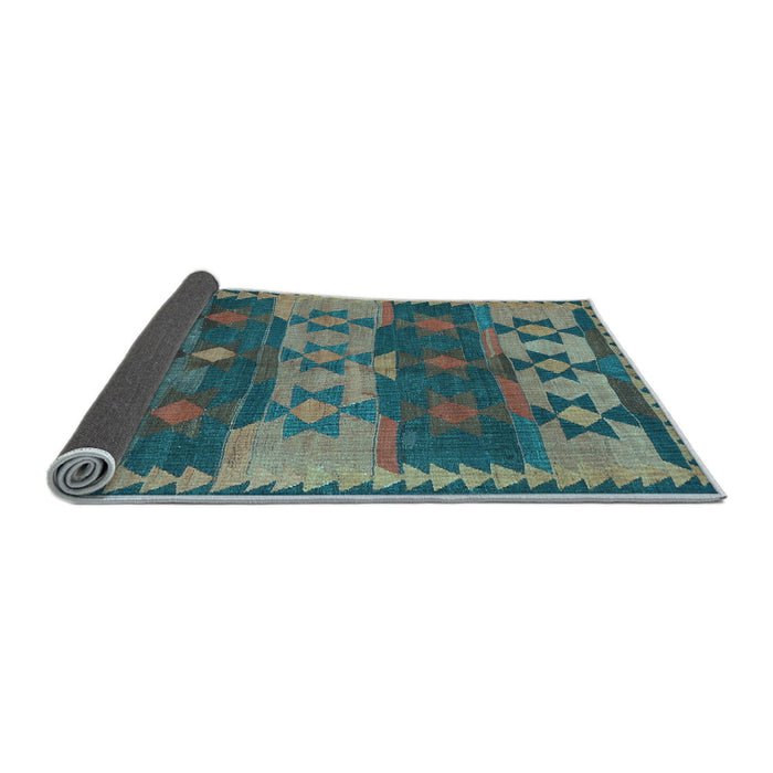 Sideview of Southwestern Light Blue Country Rug, con3003lblu