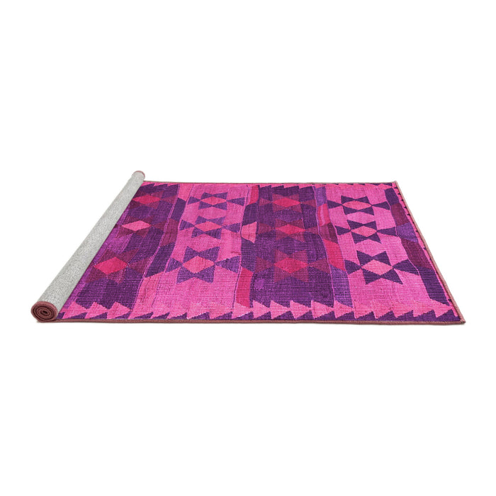 Sideview of Machine Washable Southwestern Pink Country Rug, wshcon3003pnk