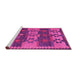 Sideview of Machine Washable Southwestern Pink Country Rug, wshcon3003pnk