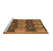 Sideview of Machine Washable Southwestern Brown Country Rug, wshcon3003brn