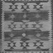 Serging Thickness of Southwestern Gray Country Rug, con3003gry