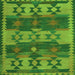 Serging Thickness of Southwestern Green Country Rug, con3003grn