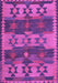 Machine Washable Southwestern Purple Country Area Rugs, wshcon3003pur