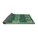 Sideview of Southwestern Turquoise Country Rug, con3003turq