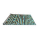 Sideview of Machine Washable Oriental Light Blue Traditional Rug, wshcon3004lblu