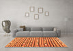 Machine Washable Oriental Orange Traditional Area Rugs in a Living Room, wshcon3004org