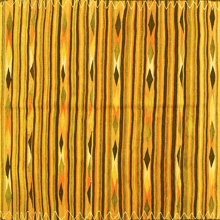 Square Oriental Yellow Traditional Rug, con3004yw