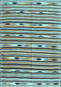 Oriental Light Blue Traditional Rug, con3004lblu