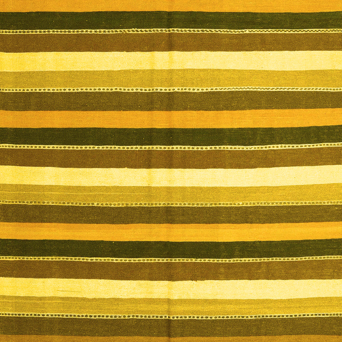 Abstract Yellow Contemporary Rug, con3005yw