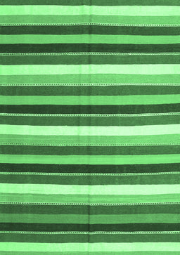 Abstract Emerald Green Contemporary Rug, con3005emgrn