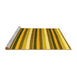 Sideview of Machine Washable Abstract Yellow Contemporary Rug, wshcon3005yw