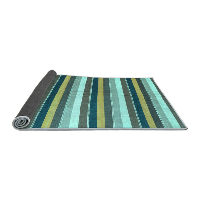 Sideview of Abstract Light Blue Contemporary Rug, con3005lblu