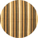 Round Abstract Brown Contemporary Rug, con3005brn