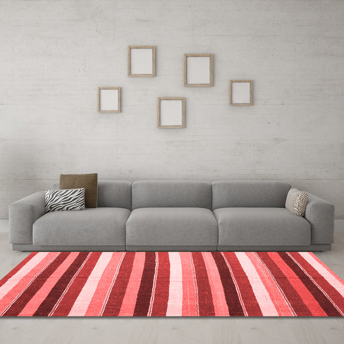 Contemporary Red Washable Rugs
