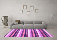 Machine Washable Abstract Purple Contemporary Rug, wshcon3005pur