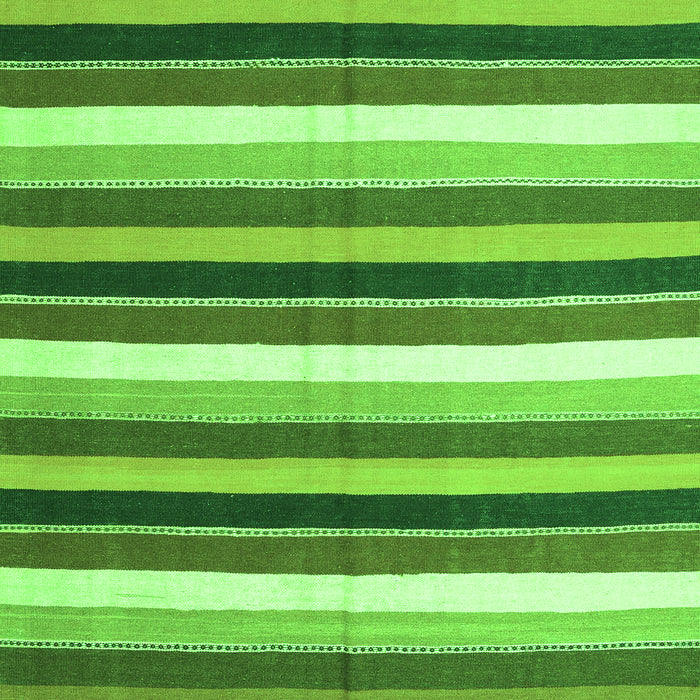 Serging Thickness of Machine Washable Abstract Green Contemporary Area Rugs, wshcon3005grn