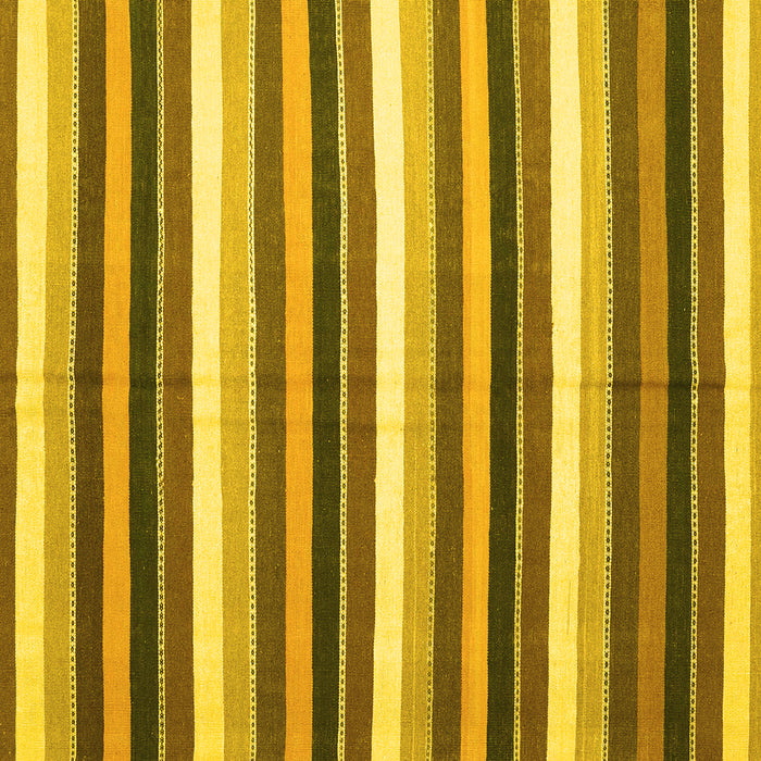 Square Machine Washable Abstract Yellow Contemporary Rug, wshcon3005yw