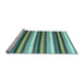 Sideview of Machine Washable Abstract Light Blue Contemporary Rug, wshcon3005lblu