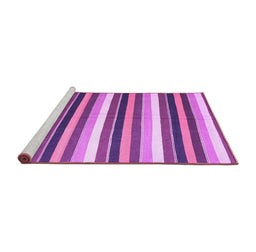 Sideview of Machine Washable Abstract Purple Contemporary Area Rugs, wshcon3005pur