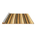 Sideview of Machine Washable Abstract Brown Contemporary Rug, wshcon3005brn