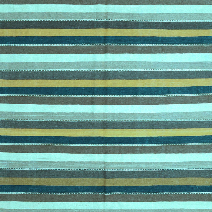 Square Abstract Light Blue Contemporary Rug, con3005lblu