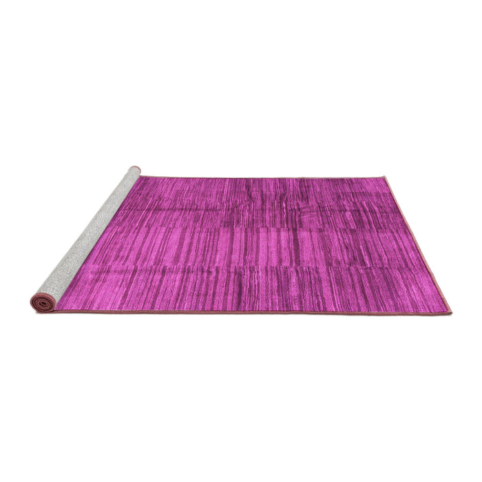 Sideview of Machine Washable Abstract Pink Contemporary Rug, wshcon3006pnk