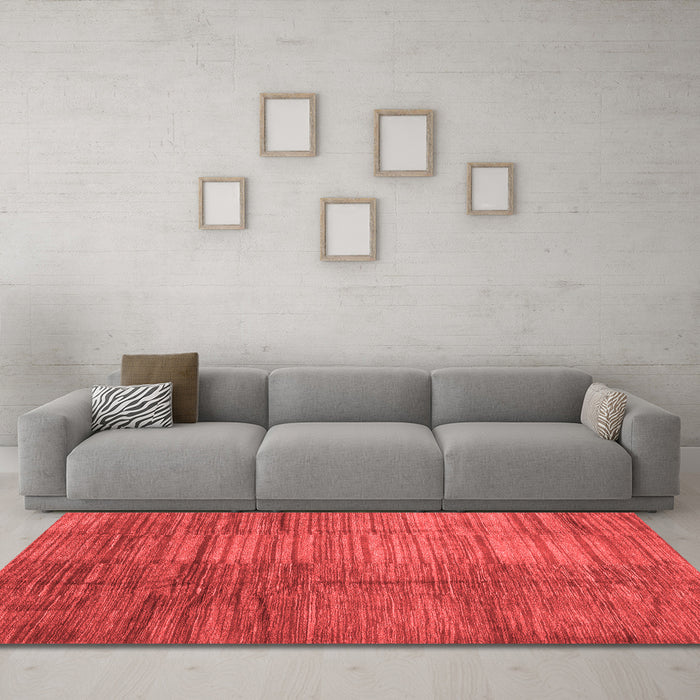 Contemporary Red Washable Rugs