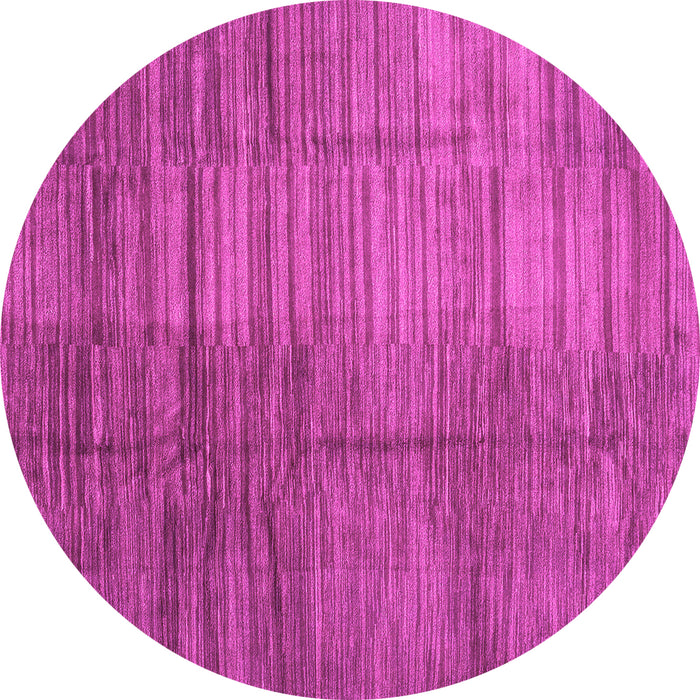 Round Machine Washable Abstract Pink Contemporary Rug, wshcon3006pnk