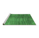 Sideview of Machine Washable Abstract Emerald Green Contemporary Area Rugs, wshcon3006emgrn