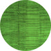 Machine Washable Abstract Green Contemporary Area Rugs, wshcon3006grn