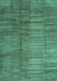 Machine Washable Abstract Turquoise Contemporary Area Rugs, wshcon3006turq