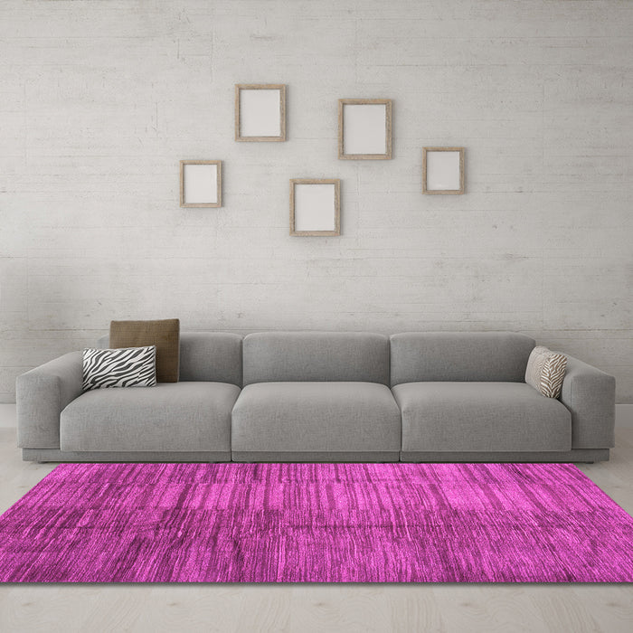 Machine Washable Abstract Pink Contemporary Rug in a Living Room, wshcon3006pnk