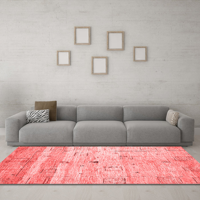 Contemporary Red Washable Rugs