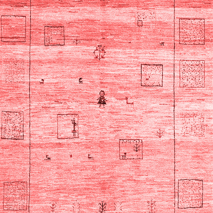 Machine Washable Abstract Red Contemporary Rug, wshcon3007red