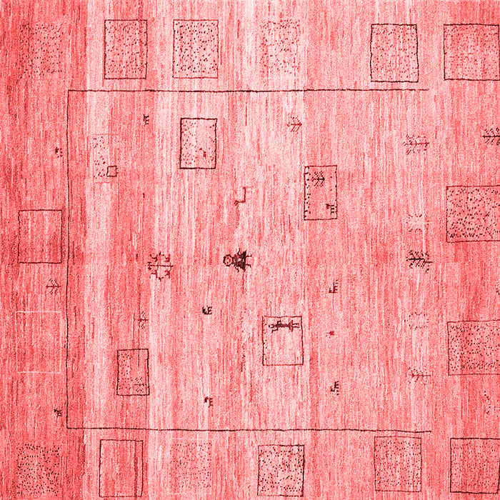 Abstract Red Contemporary Rug, con3007red