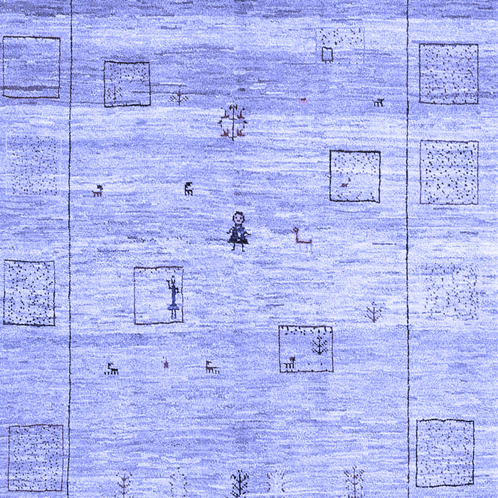 Abstract Blue Contemporary Rug, con3007blu