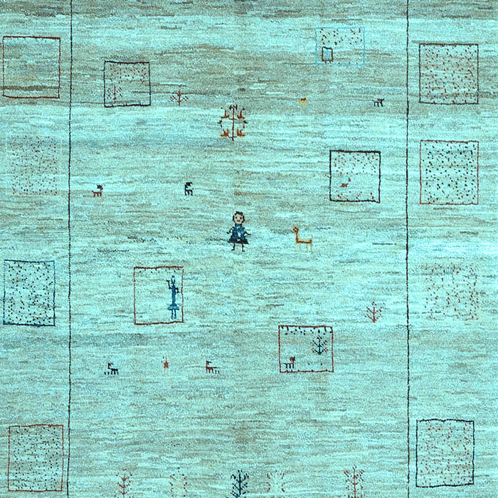 Machine Washable Abstract Light Blue Contemporary Rug, wshcon3007lblu