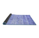 Sideview of Abstract Blue Contemporary Rug, con3007blu