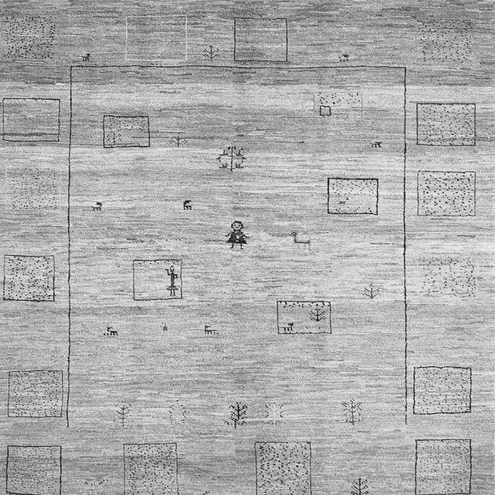 Round Machine Washable Abstract Gray Contemporary Rug, wshcon3007gry