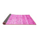 Sideview of Abstract Pink Contemporary Rug, con3007pnk