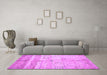 Machine Washable Abstract Purple Contemporary Area Rugs in a Living Room, wshcon3007pur