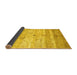 Sideview of Abstract Yellow Contemporary Rug, con3007yw