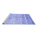 Sideview of Machine Washable Abstract Blue Contemporary Rug, wshcon3007blu