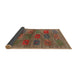 Thickness of Contemporary Brown Red Modern Rug, con3008