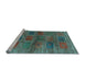 Sideview of Machine Washable Abstract Light Blue Contemporary Rug, wshcon3008lblu