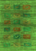 Serging Thickness of Machine Washable Abstract Green Contemporary Area Rugs, wshcon3008grn